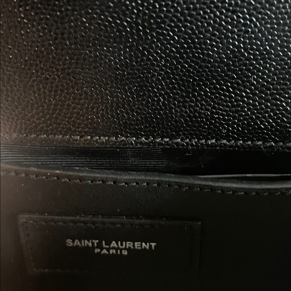 Yves Saint Laurent Silver Logo Black Clutch - Picture 3 of 6